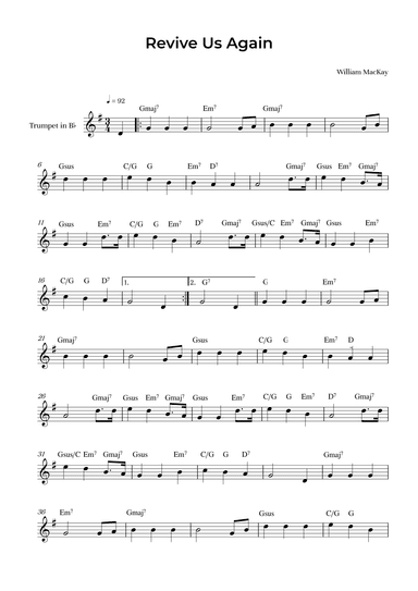 Revive Us Again (arr. Alliance Edition)