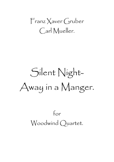 Silent Night-Away in a Manger (arr. Spencer Bundy)