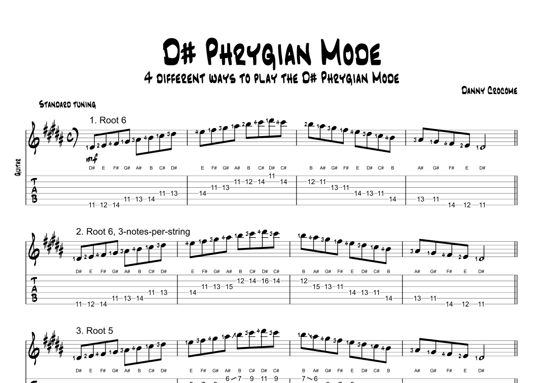 D# Phrygian Mode (4 Ways to Play)