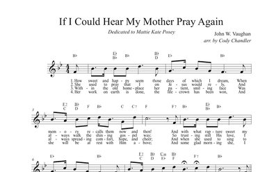 If I Could Hear My Mother Pray Again (arr. Cody Chandler)