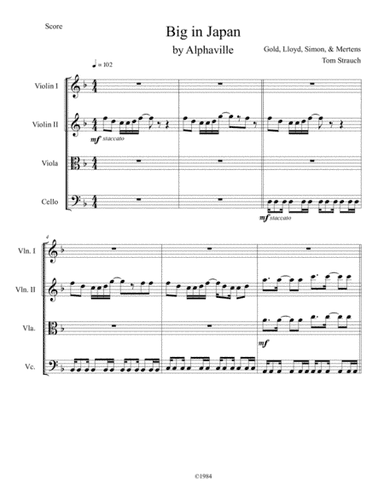 Big In Japan (arr. Tom Strauch)