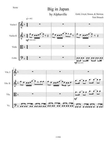 Big In Japan (arr. Tom Strauch)
