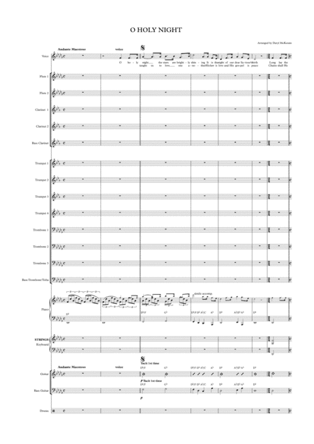 O Holy Night Female Voice and Big Band Key Db Traditional (arr. Daryl McKenzie)