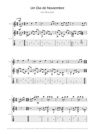 Un Dia De Noviembre (arr. Ygor Nunes)