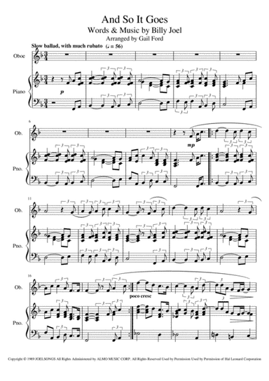 And So It Goes (arr. Gail Ford)