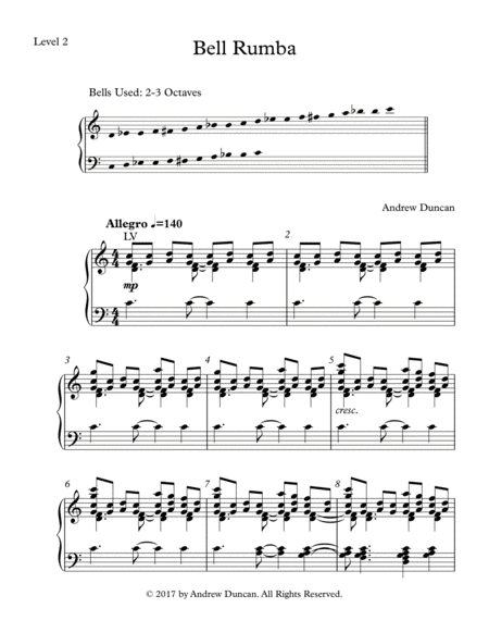 Bell Rumba - 2-3 oct. handbells, Level 2
