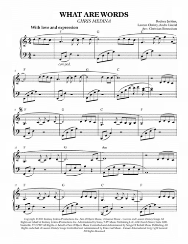 What Are Words (arr. Christian Bennedsen)