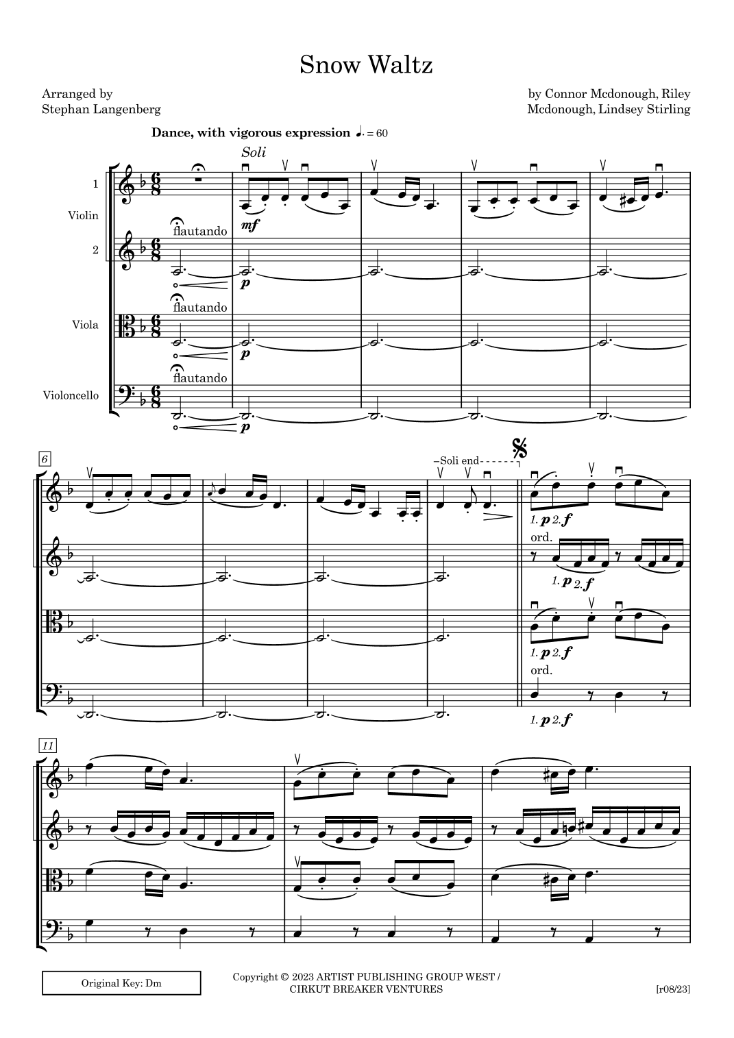 Snow Waltz (arr. Stephan Langenberg)