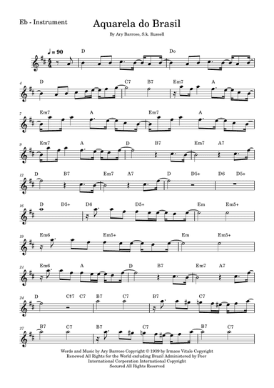 Aquarela Brasileira (aquarela Do Brasil) (brasil) (arr. Fabio Eduardo de Oliveira)