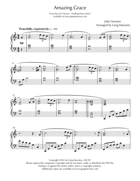 Amazing Grace (arr. Greg Maroney)