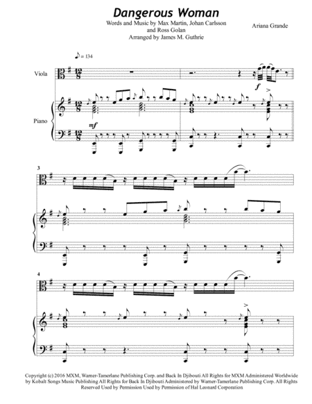 Dangerous Woman (arr. James M. Guthrie)