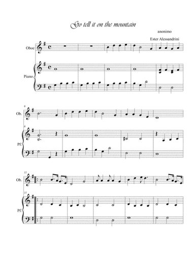 Go tell it on mountain. Oboe e piano (arr. Ester Alessandrini)