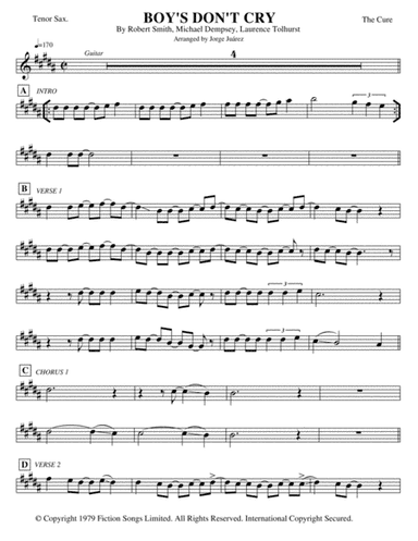 Boys Don't Cry (arr. Jorge Juárez)