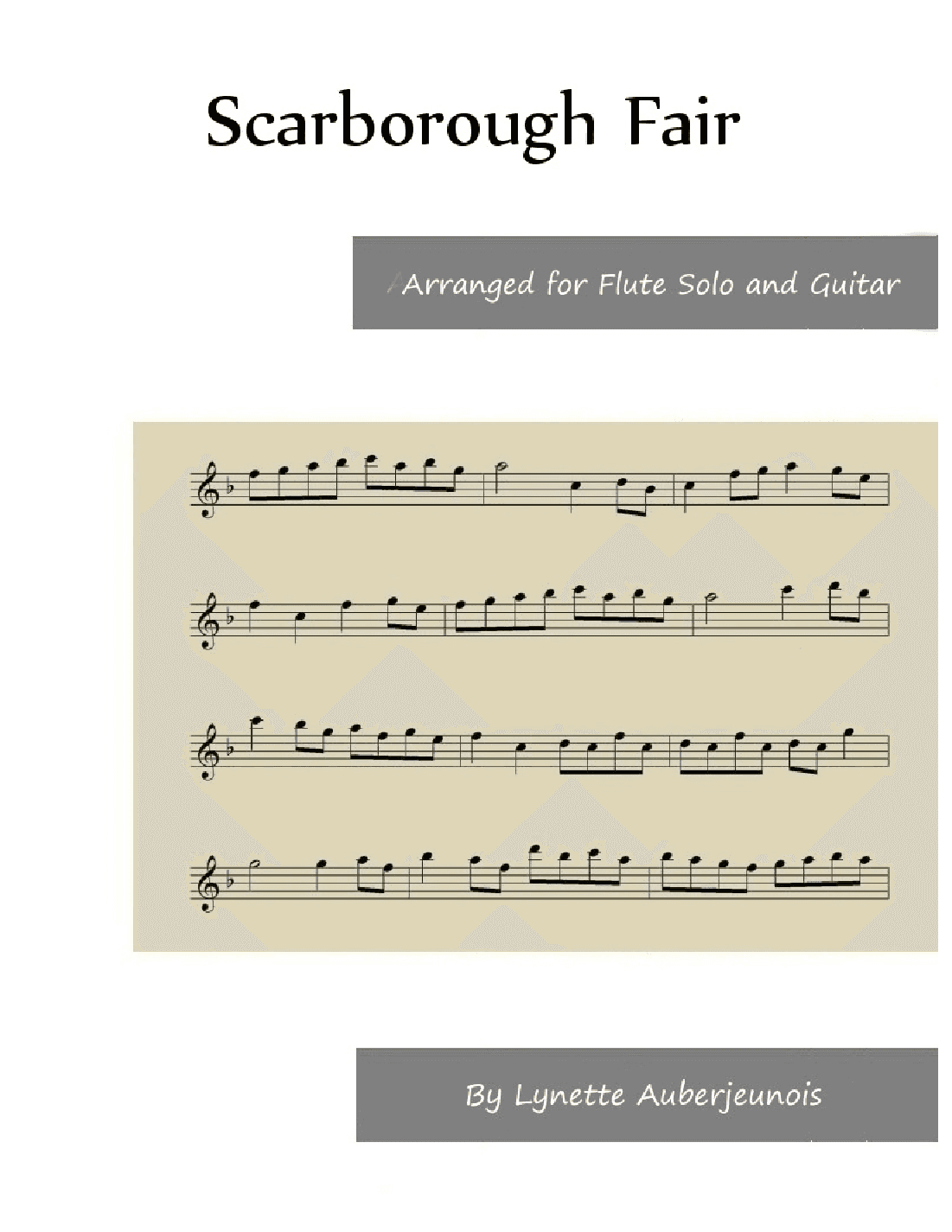 Scarborough Fair - Flute Solo with Guitar Chords (arr. Lynette Auberjeunois)