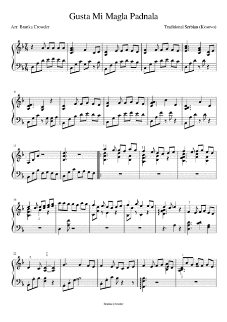 Gusta Mi Magla Padnala (arr. Branka Crowder)