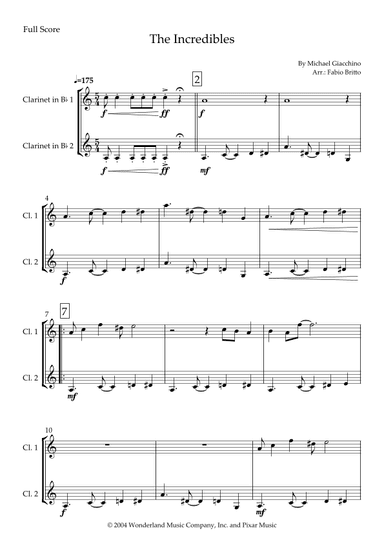The Incredibles (main Theme) (arr. Fabio Britto)