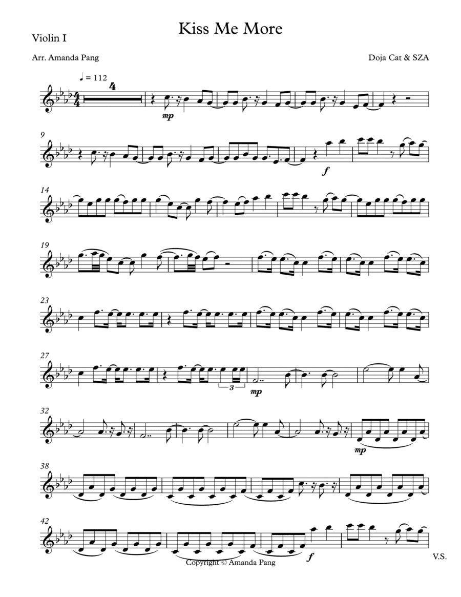 Kiss Me More (arr. Amanda Pang)