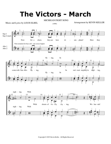 The Victors March (U of M Fight Song) (arr. Kevin Keller)