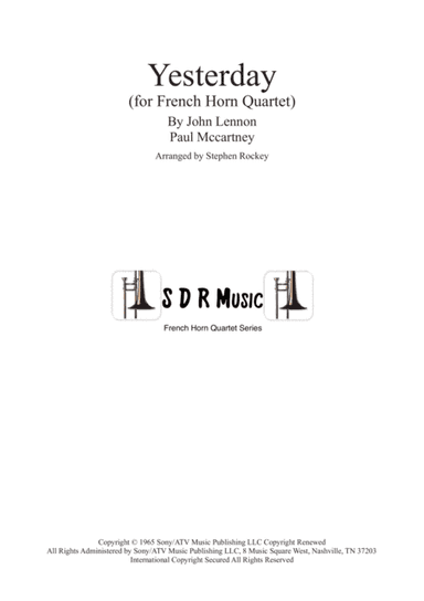 Yesterday (arr. Stephen Rockey)