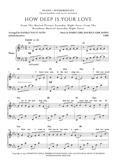 How Deep Is Your Love (arr. Danilo "Daca" Alves)