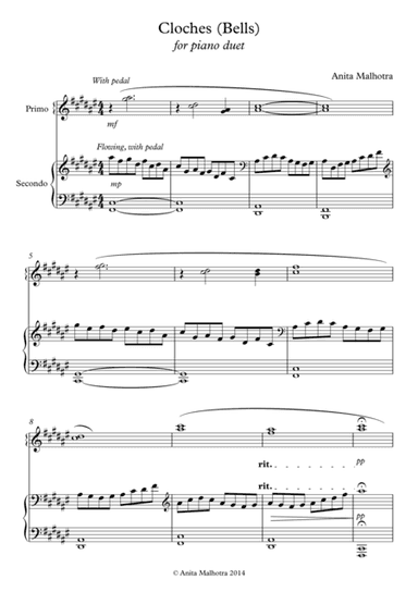 Cloches (Bells) - Piano Duet
