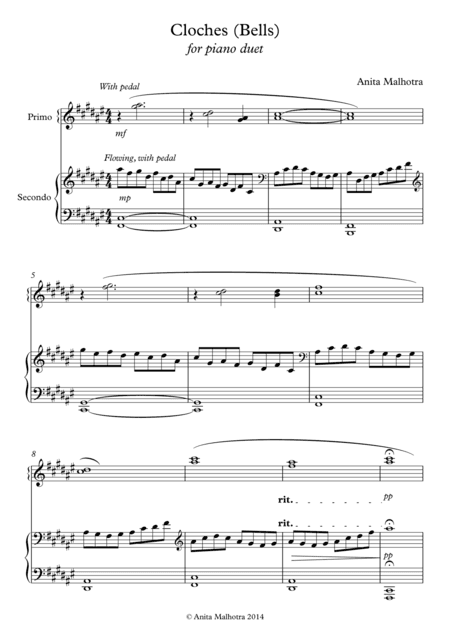 Cloches (Bells) - Piano Duet