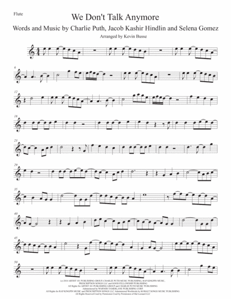 We Don't Talk Anymore (arr. Kevin Busse)