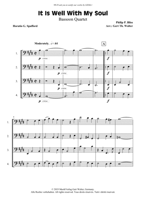 It Is Well With My Soul (arr. Gert Th. Walter)