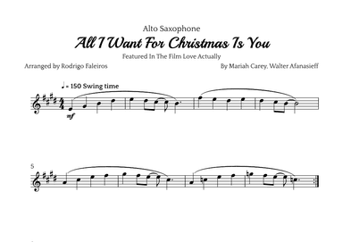 All I Want For Christmas Is You (arr. Rodrigo Faleiros)