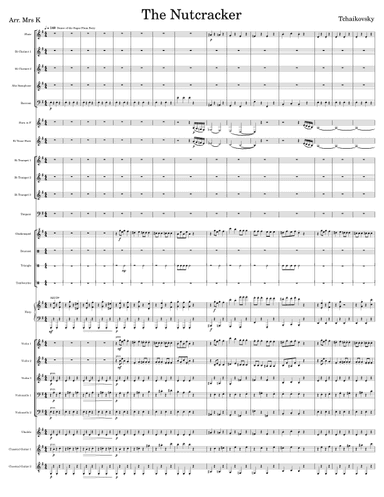 The Nutcracker - Dance of the Sugar Plum Fairy, Waltz of the Flowers & Trepak - Score Only (arr. Mrs K)