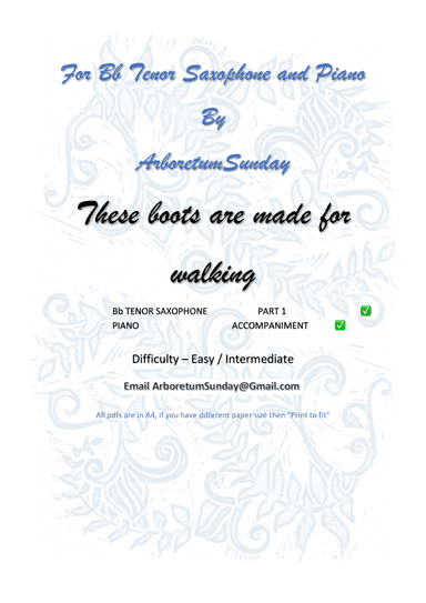 These Boots Are Made For Walkin' (arr. Mr Scribe)