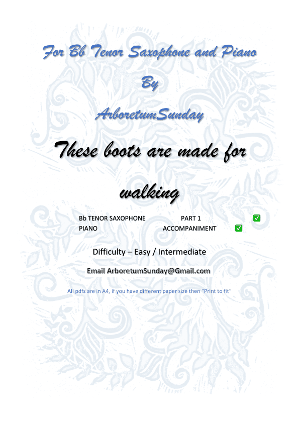 These Boots Are Made For Walkin' (arr. Mr Scribe)