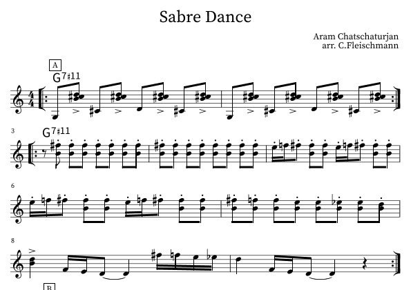 Sabre Dance (arr. Christoph Fleischmann)