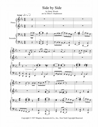 Side By Side (arr. Ellen Foncannon Stephenson)