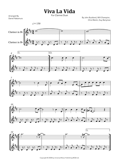 Viva La Vida (arr. Daniel Nakamura)