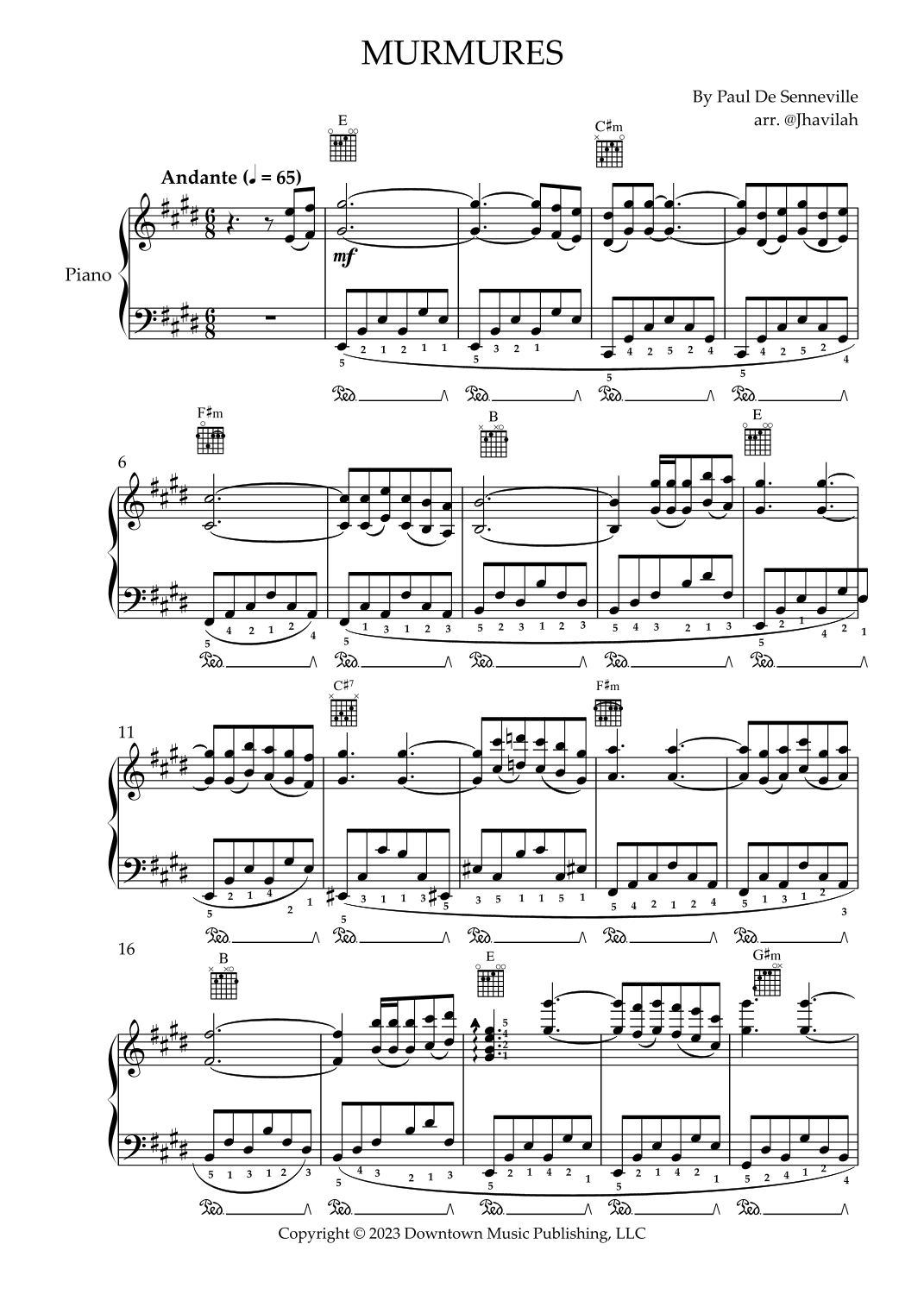 Murmures (arr. @Jhavilah)