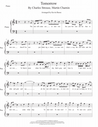 Tomorrow (arr. Kevin Busse)
