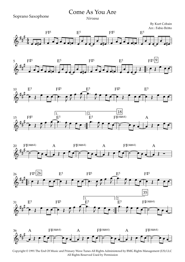 Come As You Are (arr. Fabio Britto)