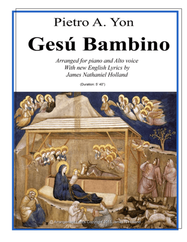 Gesu Bambino for Alto Voice and Piano with New English Lyrics (arr. James Nathaniel Holland)