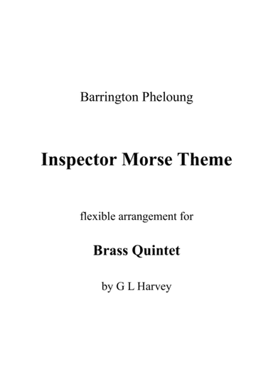 Inspector Morse (arr. G L Harvey)