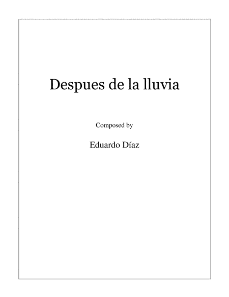 Después de la Lluvia