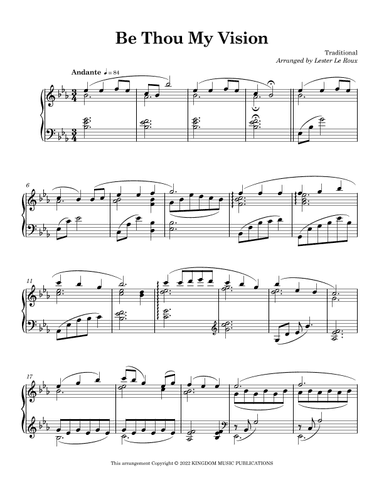 Be Thou My Vision (arr. Arranged by Lester Le Roux)