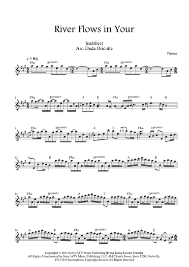 River Flows In You (arr. Duda Oriontte)