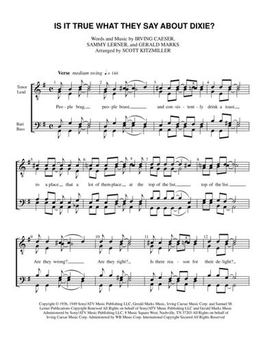Is It True What They Say About Dixie (arr. Scott Kitzmiller)