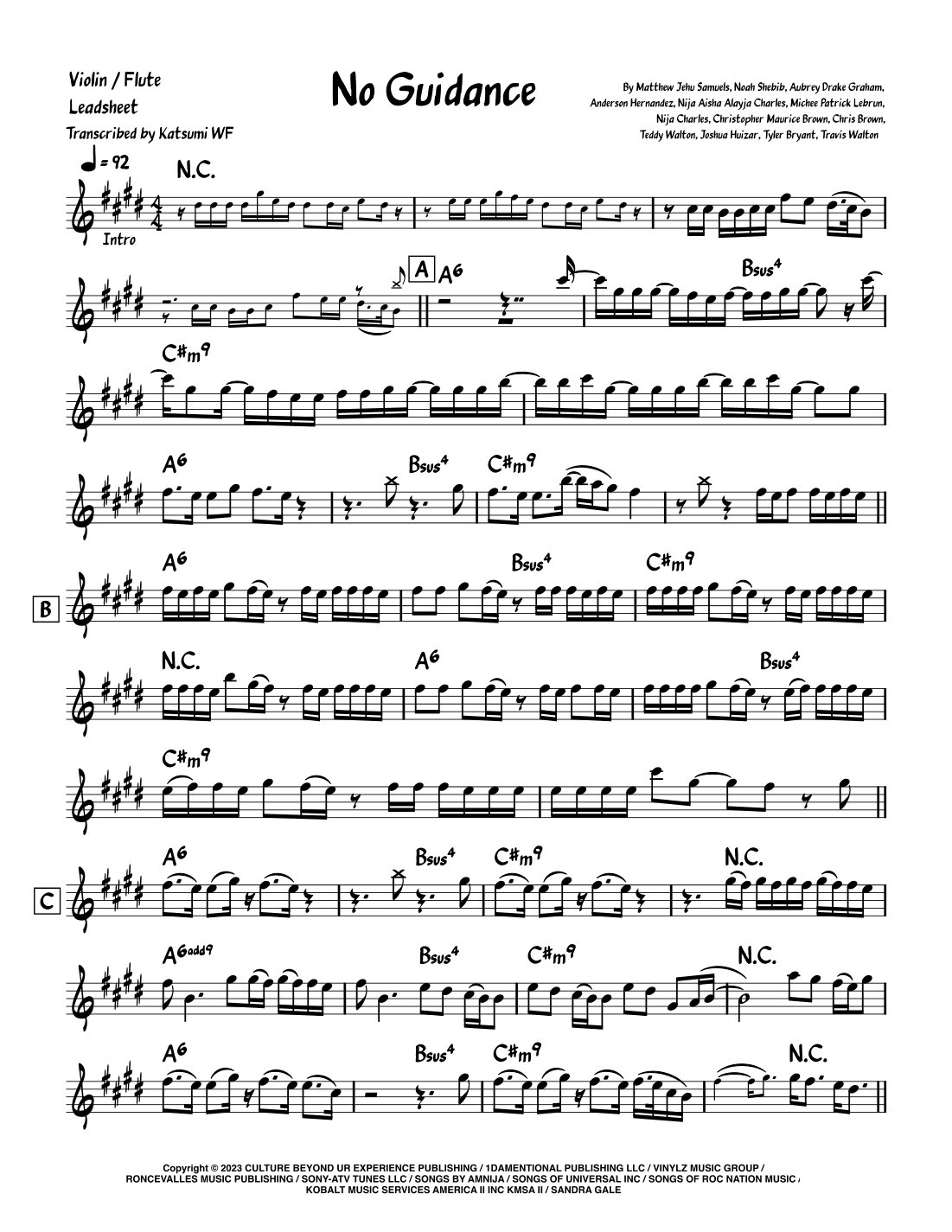 No Guidance (arr. Katsumi WF)