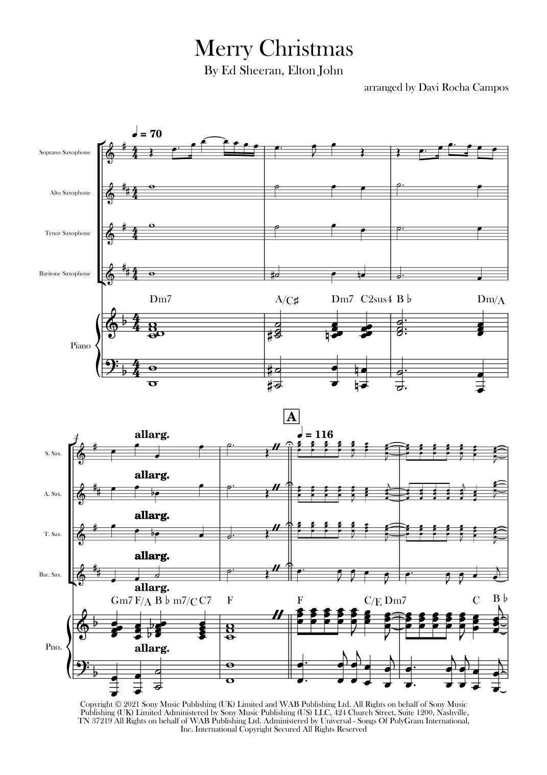 Merry Christmas (arr. Davi Rocha Campos)