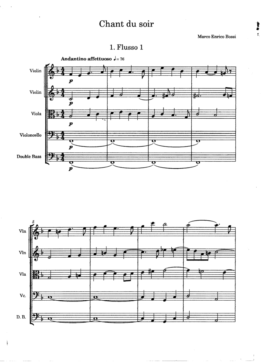 Chant du soir (Evening song) (arr. Giancarlo Colleoni)