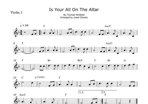 Is Your All On The Altar (arr. Josiel Oliveira)