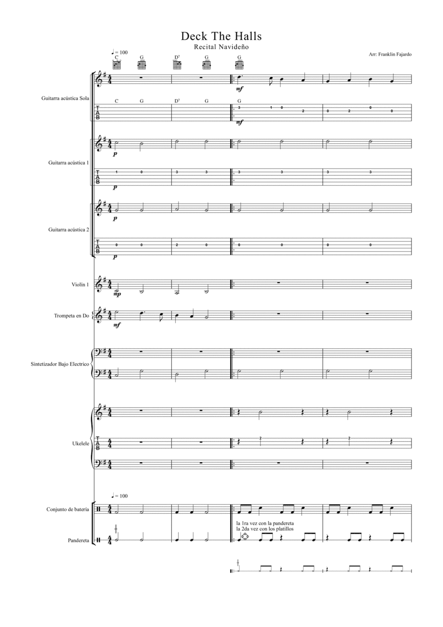 Deck The Halls (arr. Franklin Fajardo)