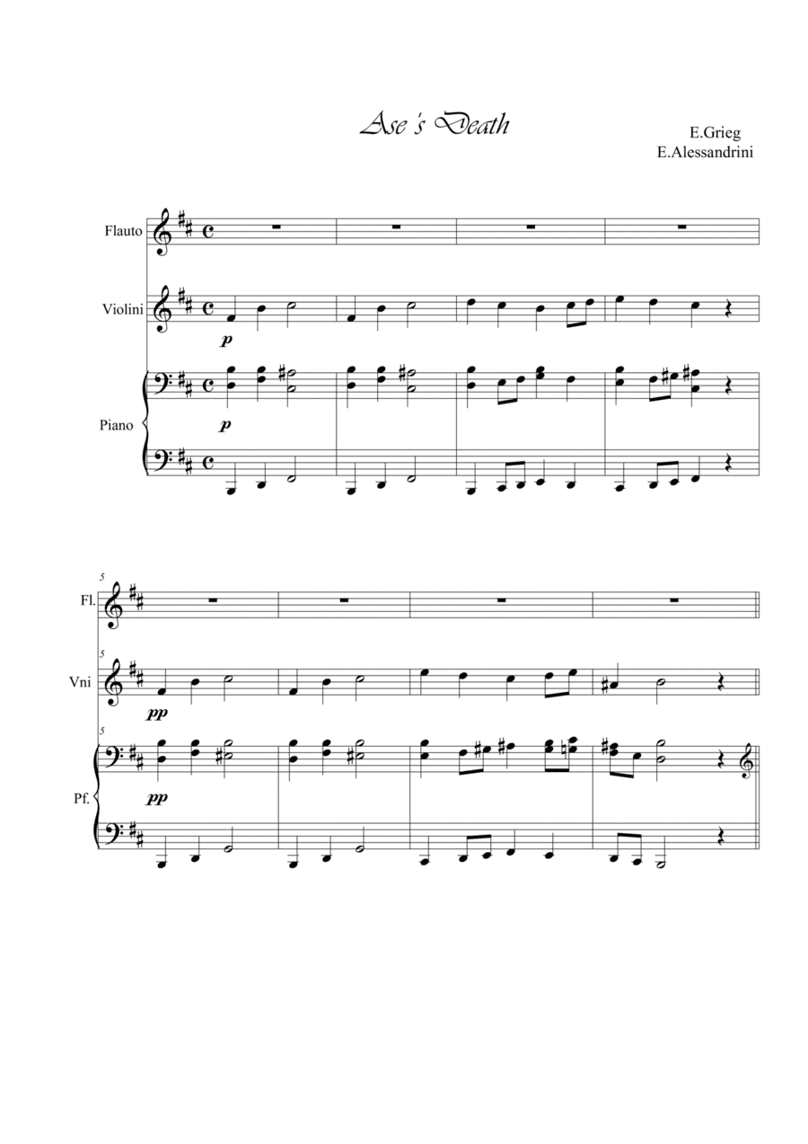 Ase's Death. Trio (arr. Ester Alessandrini)